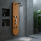 Crane Series 52 in. Full Body Shower Panel with Heavy Rain Shower and Body Jets and Spray Wand in Natural Bamboo