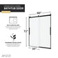 76 x 57 Framed Shower Door, Pan Only, Stellar Sliding Frameless Alcove
