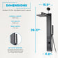 Dion Series 39 in. 2-Jetted Shower Tower with Heavy Rain Shower and Body Jets and Spray Wand
