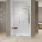 Shower Seat, Kind Teak Mounted Folding in. Wall