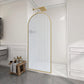 Ember Series 34 in. x 78 in Framed Arch Fixed Shower Screen Door with 8mm Tempered Clear or Fluted Glass