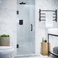 Fellow Series 30 in. x 72 in. Frameless Hinged Shower Door with Clear Tempered Glass and Tsunami Guard