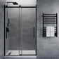 48 x 76 Frameless Shower Door, Stellar Sliding Tsunami Guard