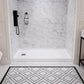 60 x 30 Shower Base, Pan Only, ANZZI Alexander Alcove Compression Drain Cover
