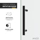 60 x 76 Semi-Frameless Shower Door, Longboat Sliding Tsunami Guard Tempered Glass