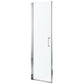 Lancer Series 29 in. x 72 in. H Hinged Semi-Frameless Shower Door with Tsunami Guard Tempered Glass