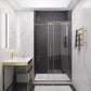 48 x 76 Frameless Shower Door, Madam Sliding Tsunami Guard Tempered Glass