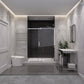 54 x 76 Frameless Shower Door, Rhodes Sliding Tsunami Guard