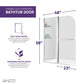 48 x 58 Tub Shower Door, Galleon Frameless TSUNAMI GUARD in. with