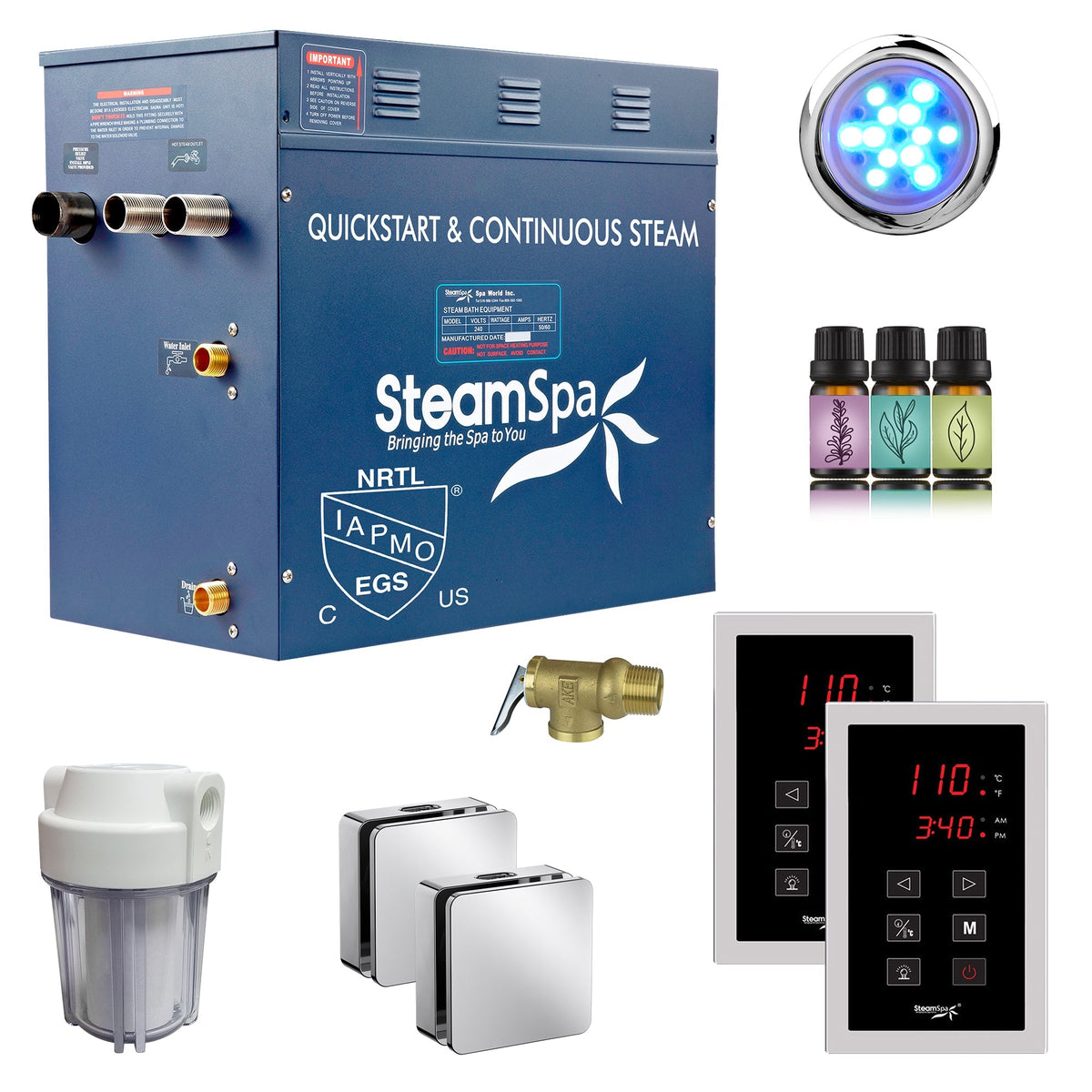 Steam Shower Generator, Full Package, Royal New Square