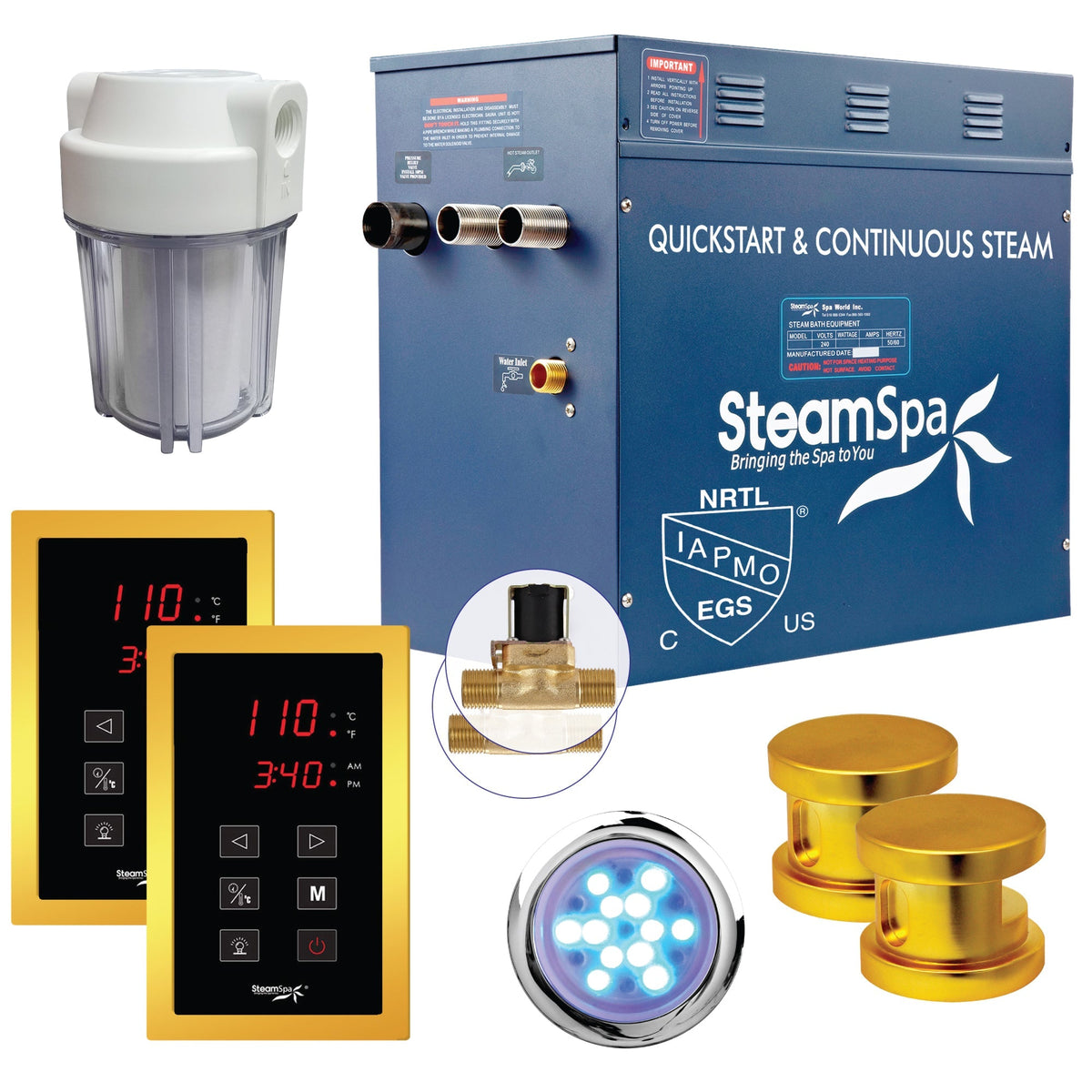 Steam Shower Generator, Full Package, Royal Series