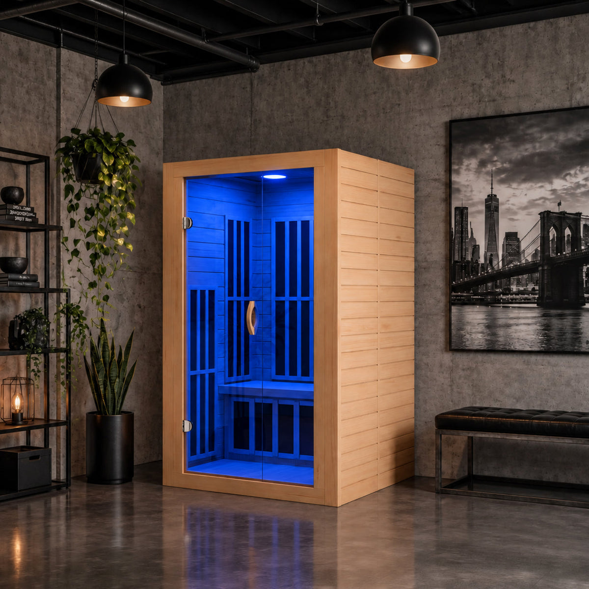 Infrared Sauna, Viti Person Indoor Hemlock
