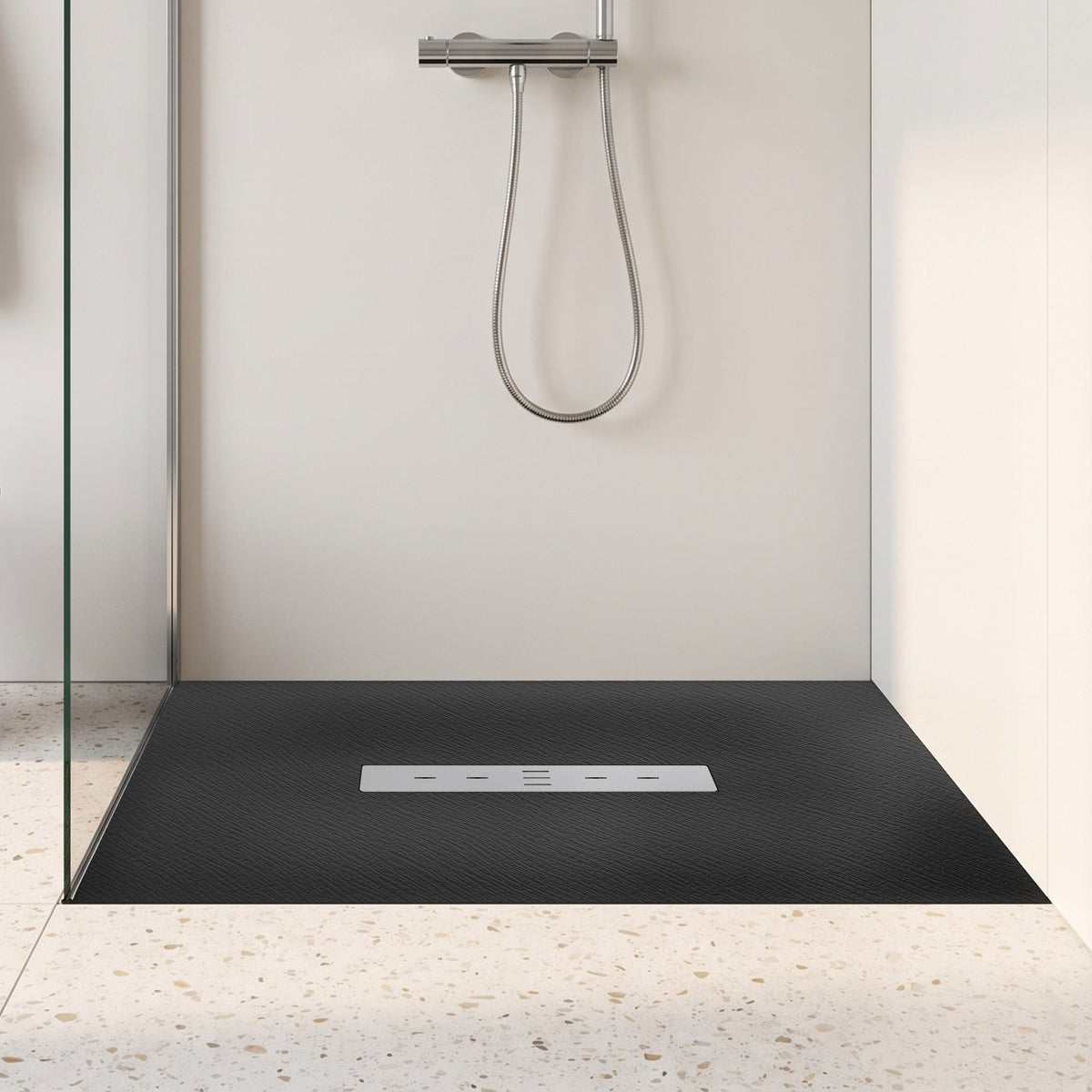 59 x 35 Shower Base, Center Drain, Pan Only ADA Compliant