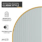 Ember Series 34 in. x 78 in Framed Arch Fixed Shower Screen Door with 8mm Tempered Clear or Fluted Glass