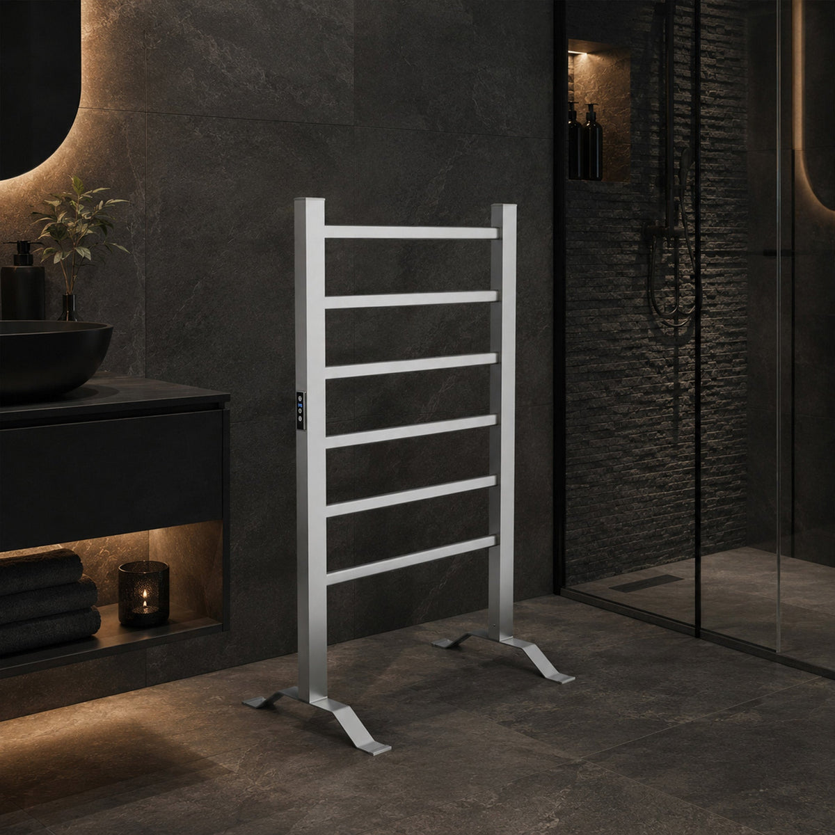 Towel Warmer, Naple Bar Aluminum Mounted/Free