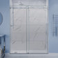 ANZZI 60 in. x 76 in. Frameless Sliding Shower Door, 3/8" TSUNAMI GUARD Glass, Exposed Rollers and RHINO ALLOY Hardware