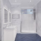 Halberd Series 47 to 48 in. x 72 in. Sliding Framed Shower Door  with Tsunami Guard Tempered Glass