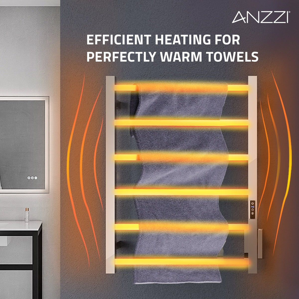 Towel Warmer, ANZZI Charles Bar Mounted