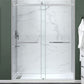 48 x 32 Frameless Shower Door, Pan Only, Kahn Alcove Sliding Combo