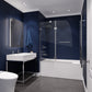 48 x 58 Tub Shower Door, Herald Frameless Hinged Clear