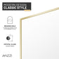 Welle 34 in. x 74 in. Framed Fixed Shower Screen Door with 5/16" (8mm) Tempered Fluted or Clear Glass