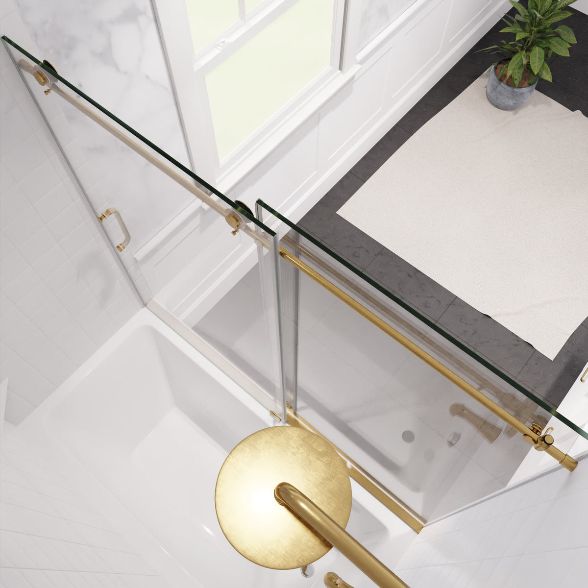 60 x 62 Tub Shower Door, Don Frameless Sliding