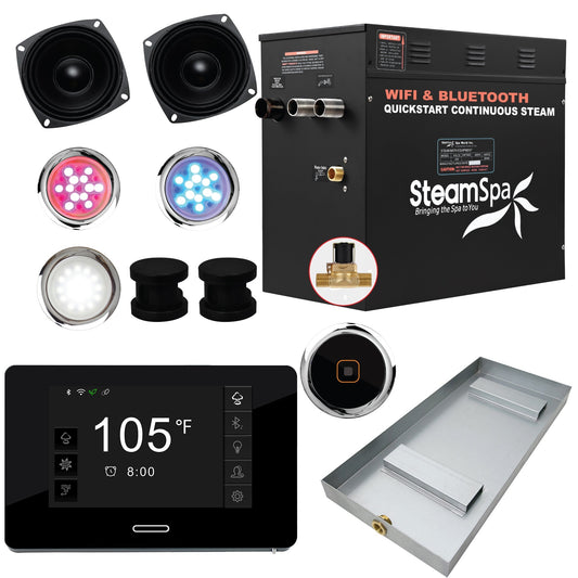 Steam Shower Generator, Full Package, Black Series