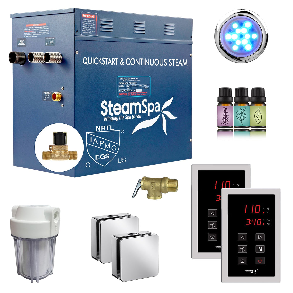 Steam Shower Generator, Full Package, Royal New Square