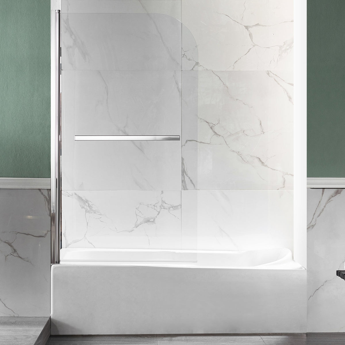 28 x 56 Tub Shower Door, Myth Frameless TSUNAMI GUARD
