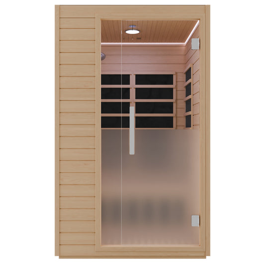 Infrared Sauna, 2 Person Cabin Canadian Glass Door