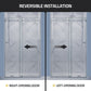 Ozean Series 44 to 48 in. x 76 in. Frameless Shower Door with Sliding with Tsunami Guard Tempered Clear Glass