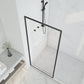 Welle 34 in. x 74 in. Framed Fixed Shower Screen Door with 5/16" (8mm) Tempered Fluted or Clear Glass