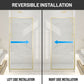 Welle 34 in. x 74 in. Framed Fixed Shower Screen Door with 5/16" (8mm) Tempered Fluted or Clear Glass