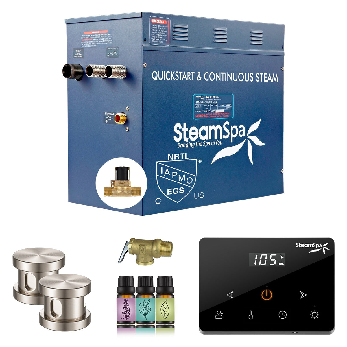Steam Shower Generator, Full Package, Oasis Wireless 3