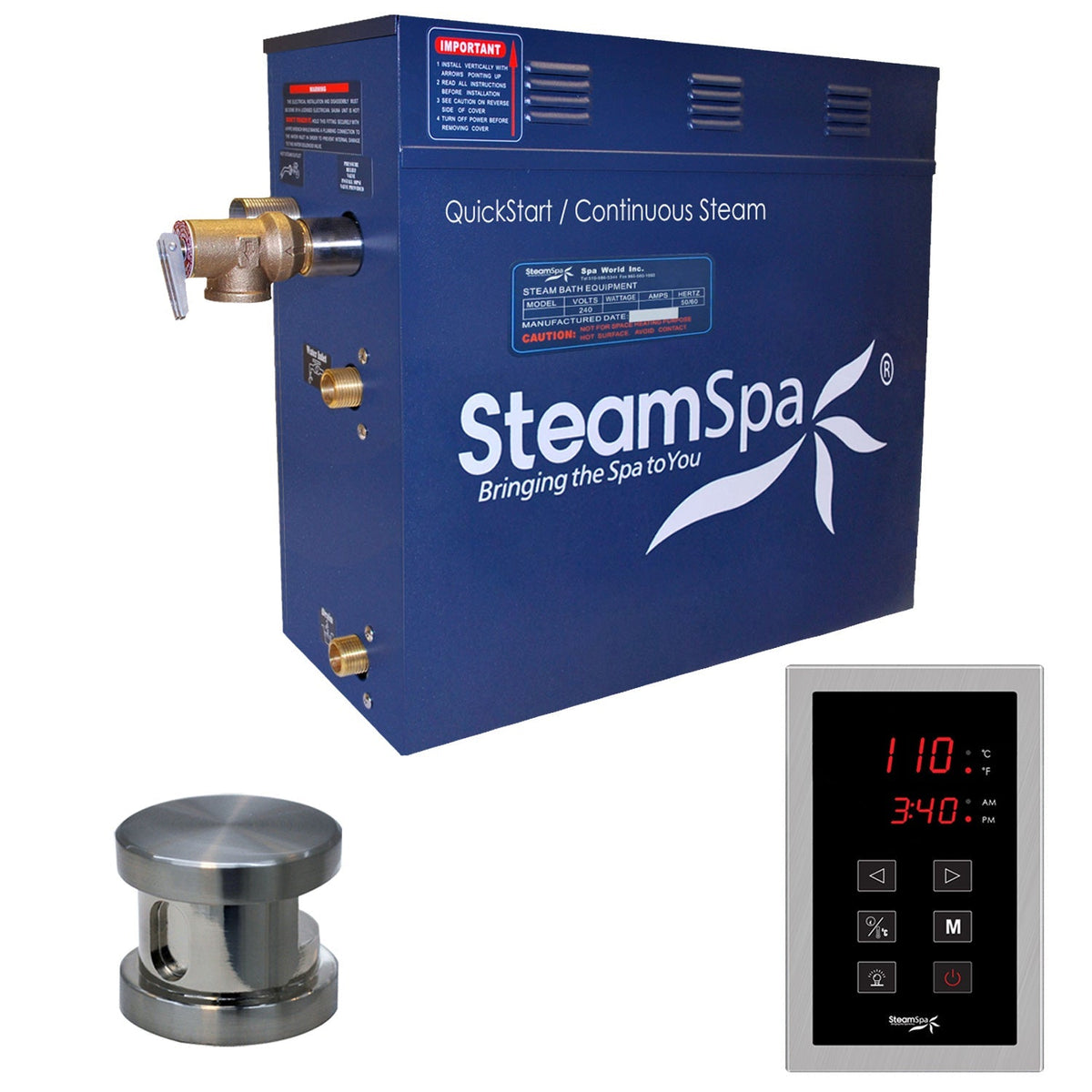 Steam Shower Generator, Full Package, Oasis