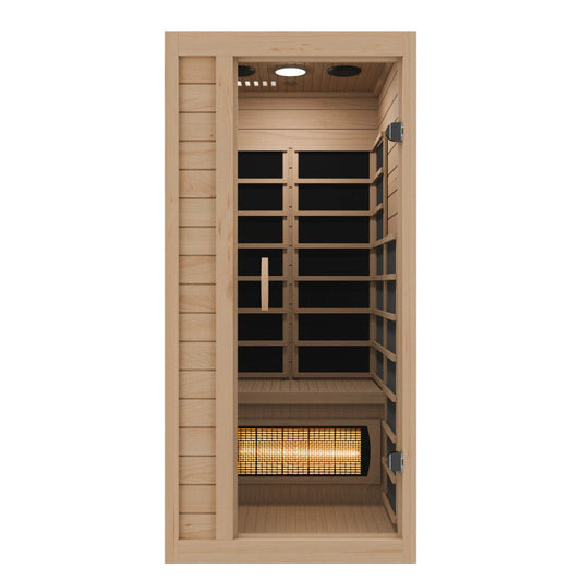 Infrared Sauna, Lucia Person Indoor Hemlock
