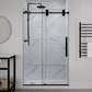 48 x 76 Frameless Shower Door, Ozean Sliding Tsunami Guard Clear Glass