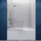 30 x 55 Tub Shower Door, Grand Frameless Hinged Clear Tsunami Guard