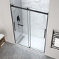 76 x 57 Framed Shower Door, Pan Only, Stellar Sliding Frameless Alcove