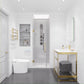30 x 72 Frameless Shower Door, Fellow Hinged Clear Tempered Tsunami Guard