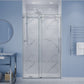 Ozean Series 44 to 48 in. x 76 in. Frameless Shower Door with Sliding with Tsunami Guard Tempered Clear Glass