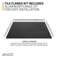 59 x 35 Shower Base, Pan Only, Barrier Free Curbless Black and Slip-Resistant