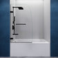 30 x 55 Tub Shower Door, Grand Frameless Hinged Clear Tsunami Guard