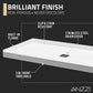 60 x 32 Frameless Shower Door, Center Drain, Pan Only