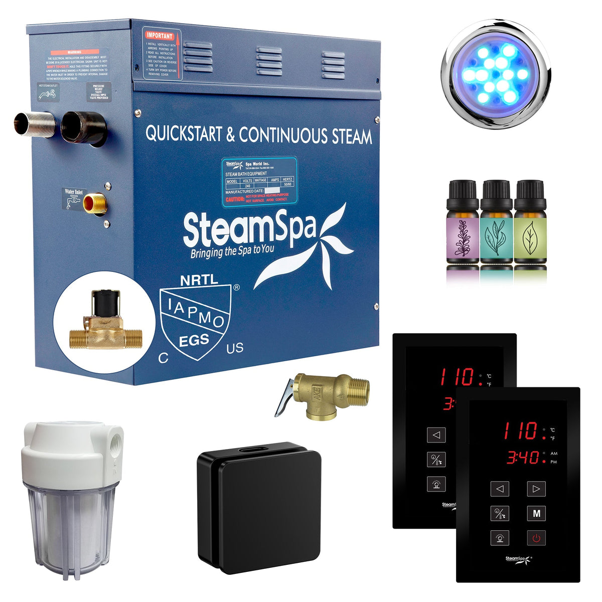 Steam Shower Generator, Full Package, Royal New Square