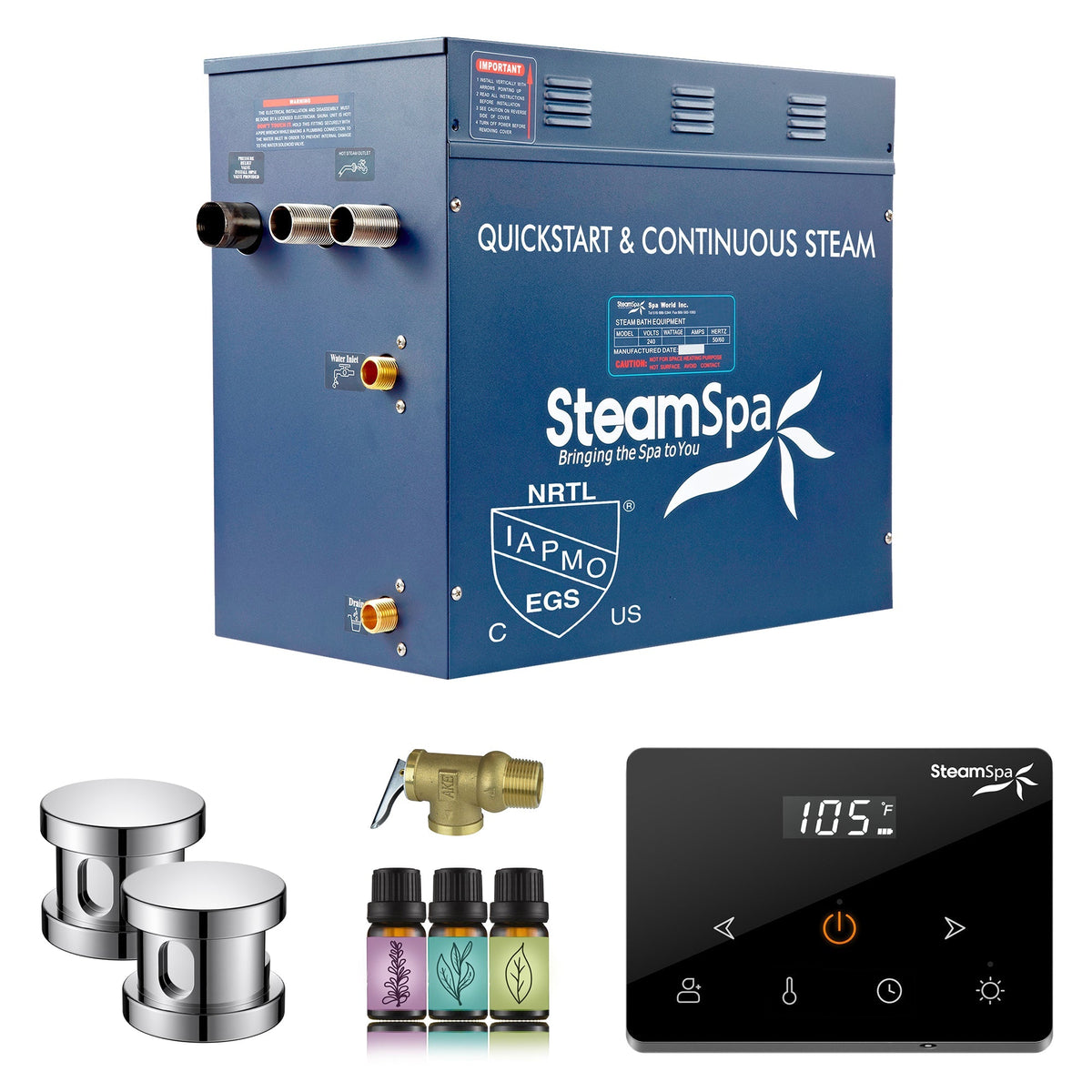 Steam Shower Generator, Full Package, Oasis Wireless 3