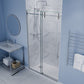 Ozean Series 44 to 48 in. x 76 in. Frameless Shower Door with Sliding with Tsunami Guard Tempered Clear Glass