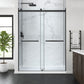 48 x 32 Frameless Shower Door, Pan Only, Kahn Alcove Sliding Combo