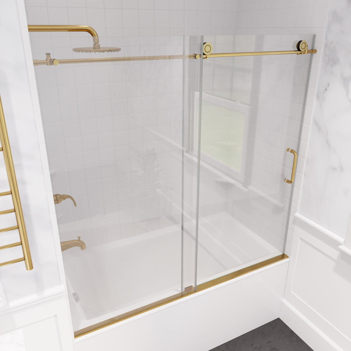 60 x 62 Tub Shower Door, Don Frameless Sliding