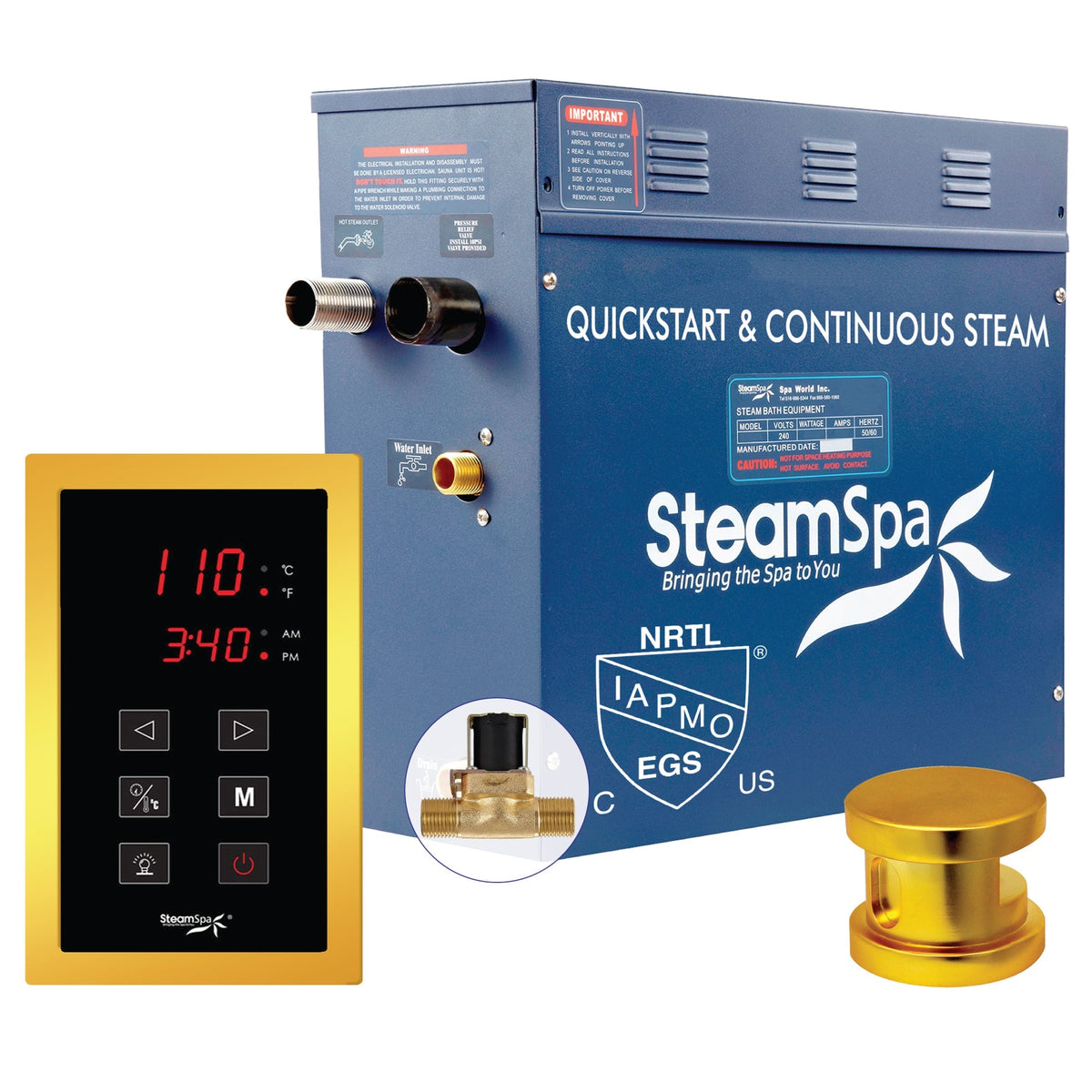 Steam Shower Generator, Full Package, Oasis